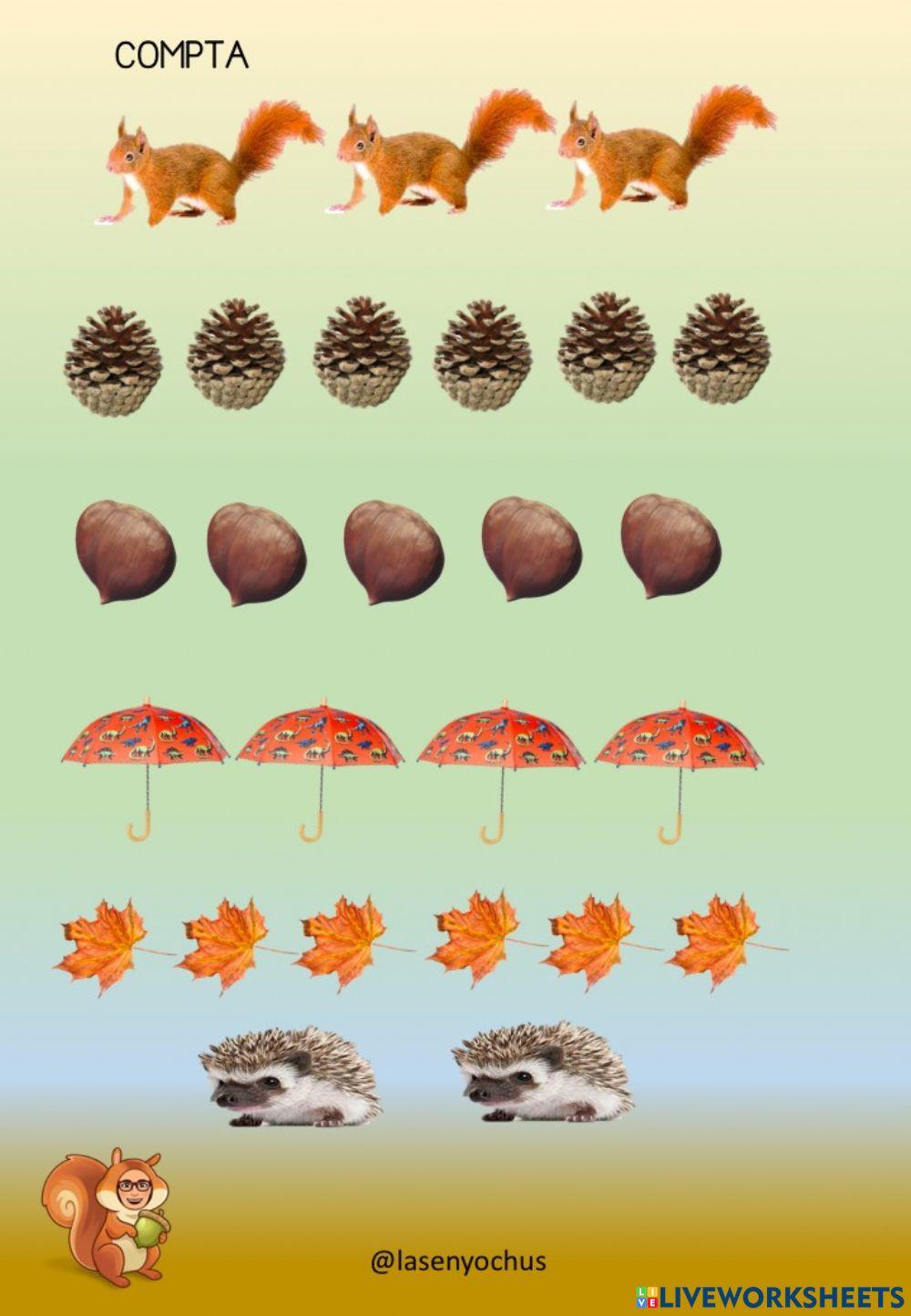 Comptar elements tardor