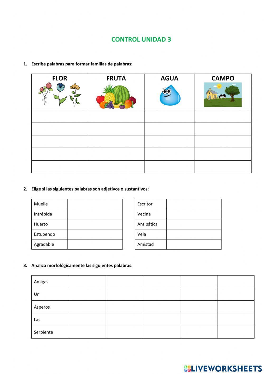 ACENTUACIÓN, GRUPO NOMINAL Y FAMILIA DE PALABRAS