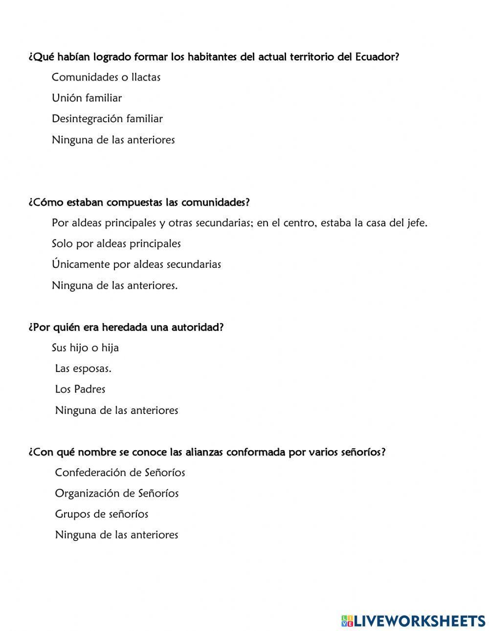 Los señoríos étnicos