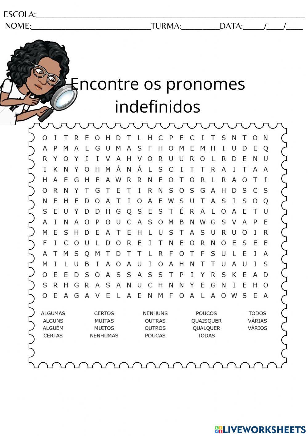 Pronomes Indefinidos