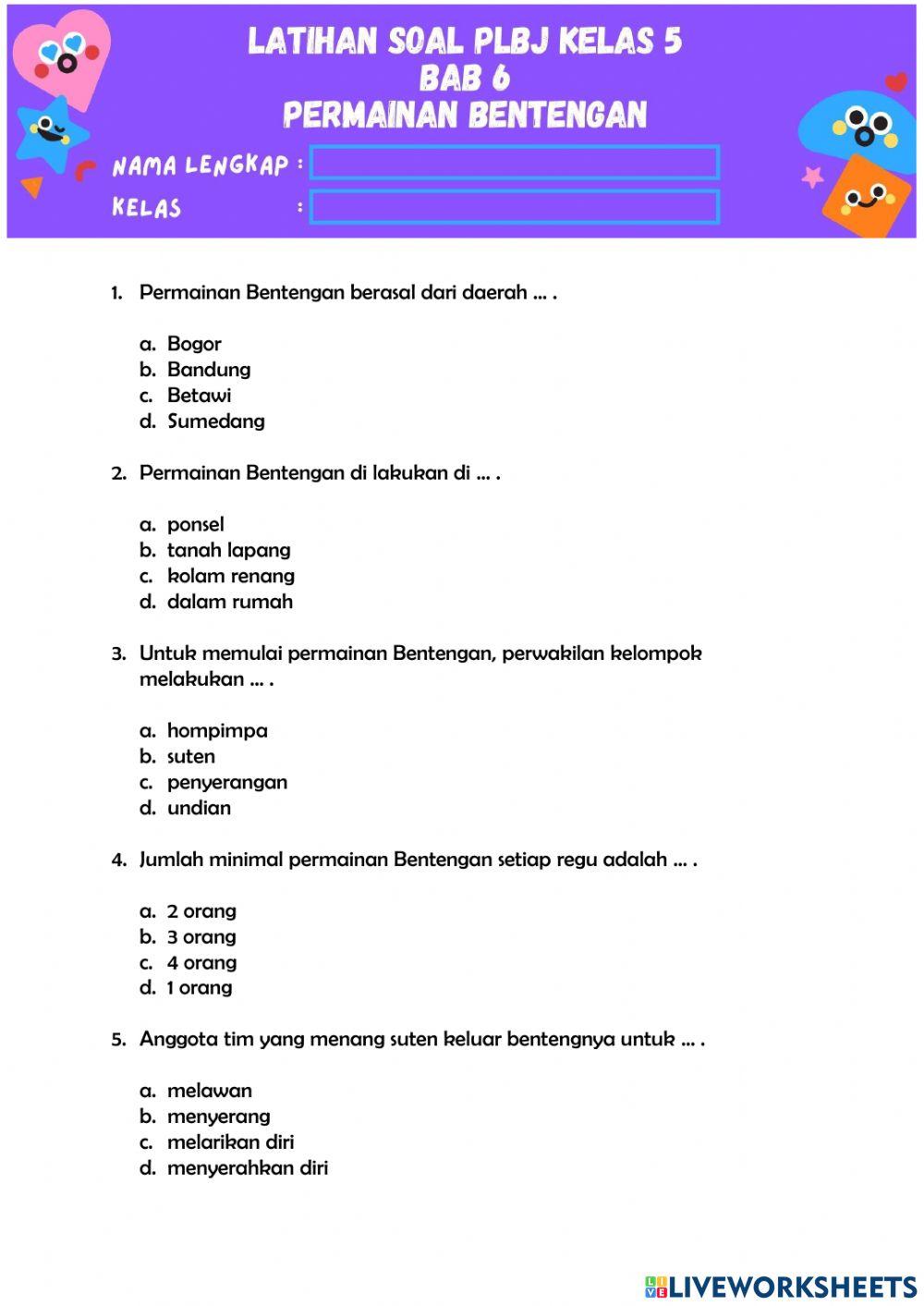 Soal latihan plbj