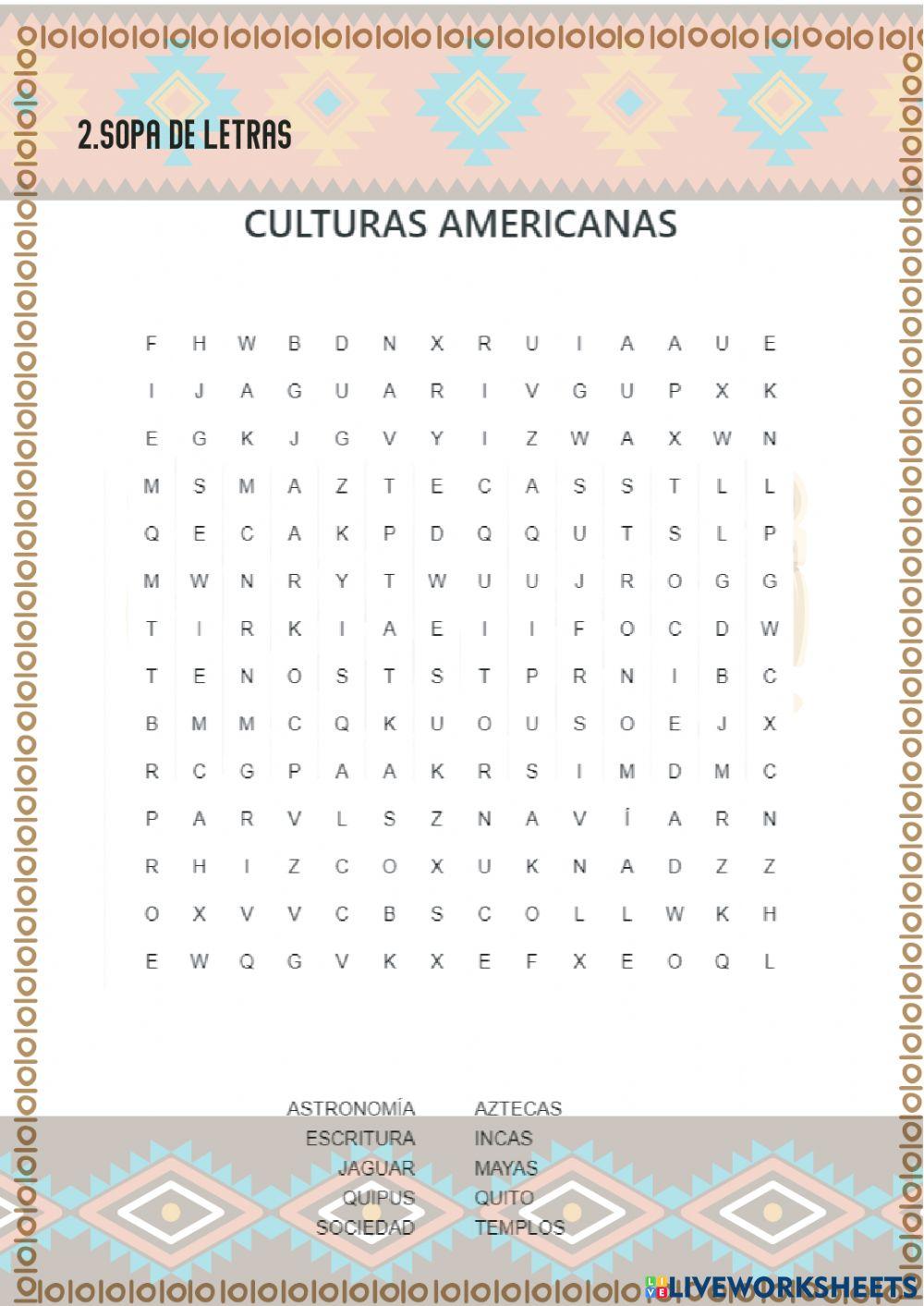 CULTURAS Americanas