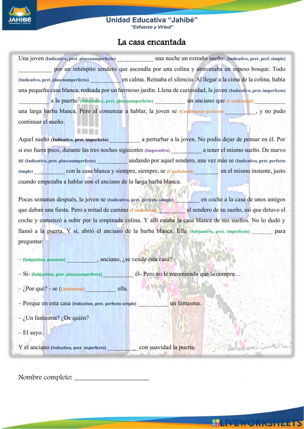 Tiempos y modos verbales