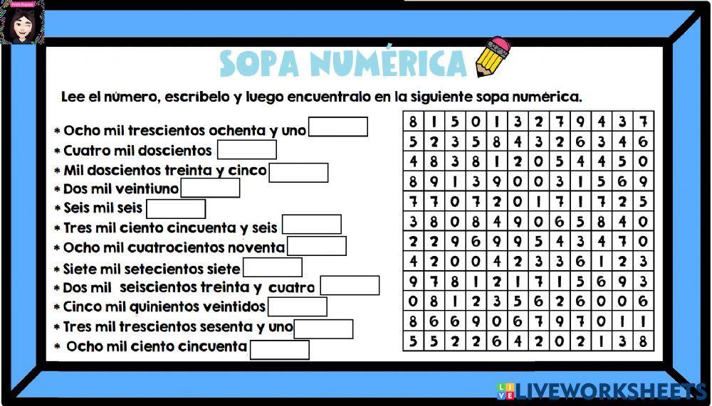 Sopa de cantidades