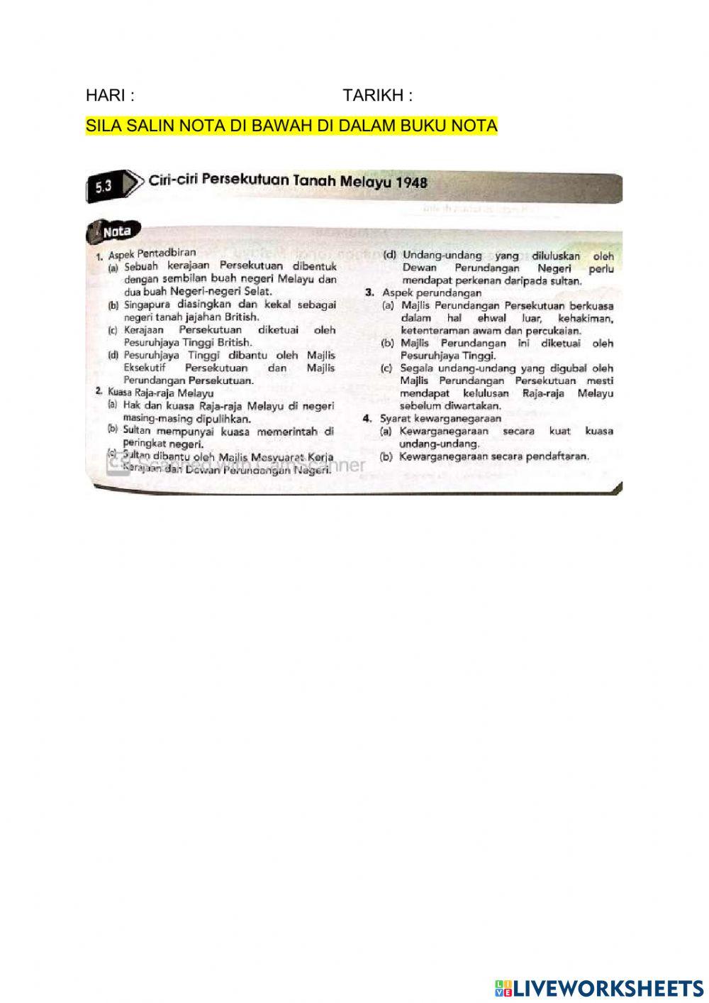 Bab 5 : Persekutuan Tanah Melayu 1948