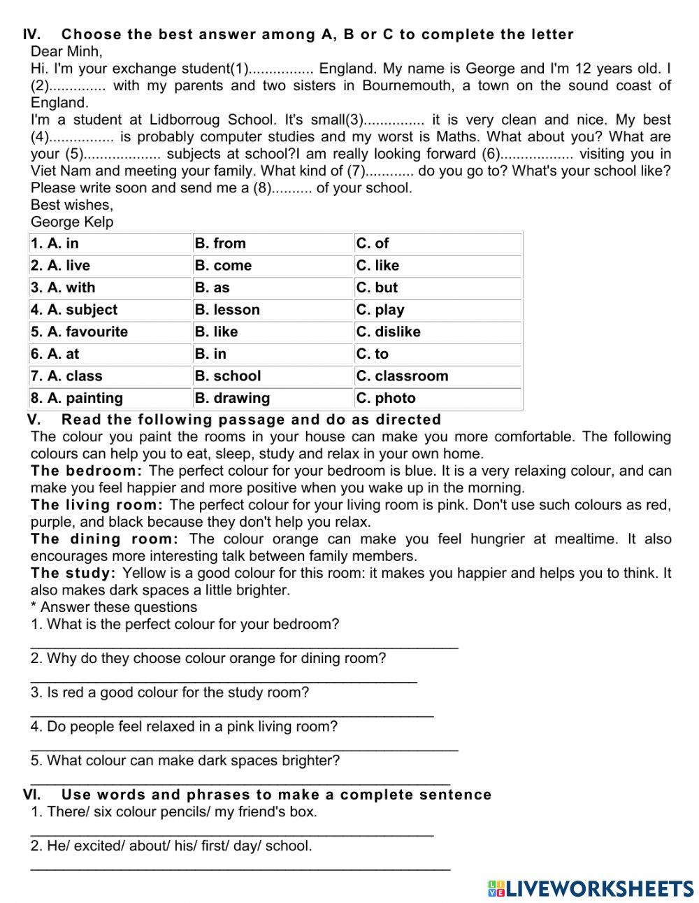 6 td u1 3 worksheet Live Worksheets