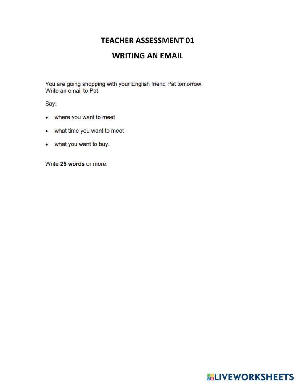 Ta01- writing an email