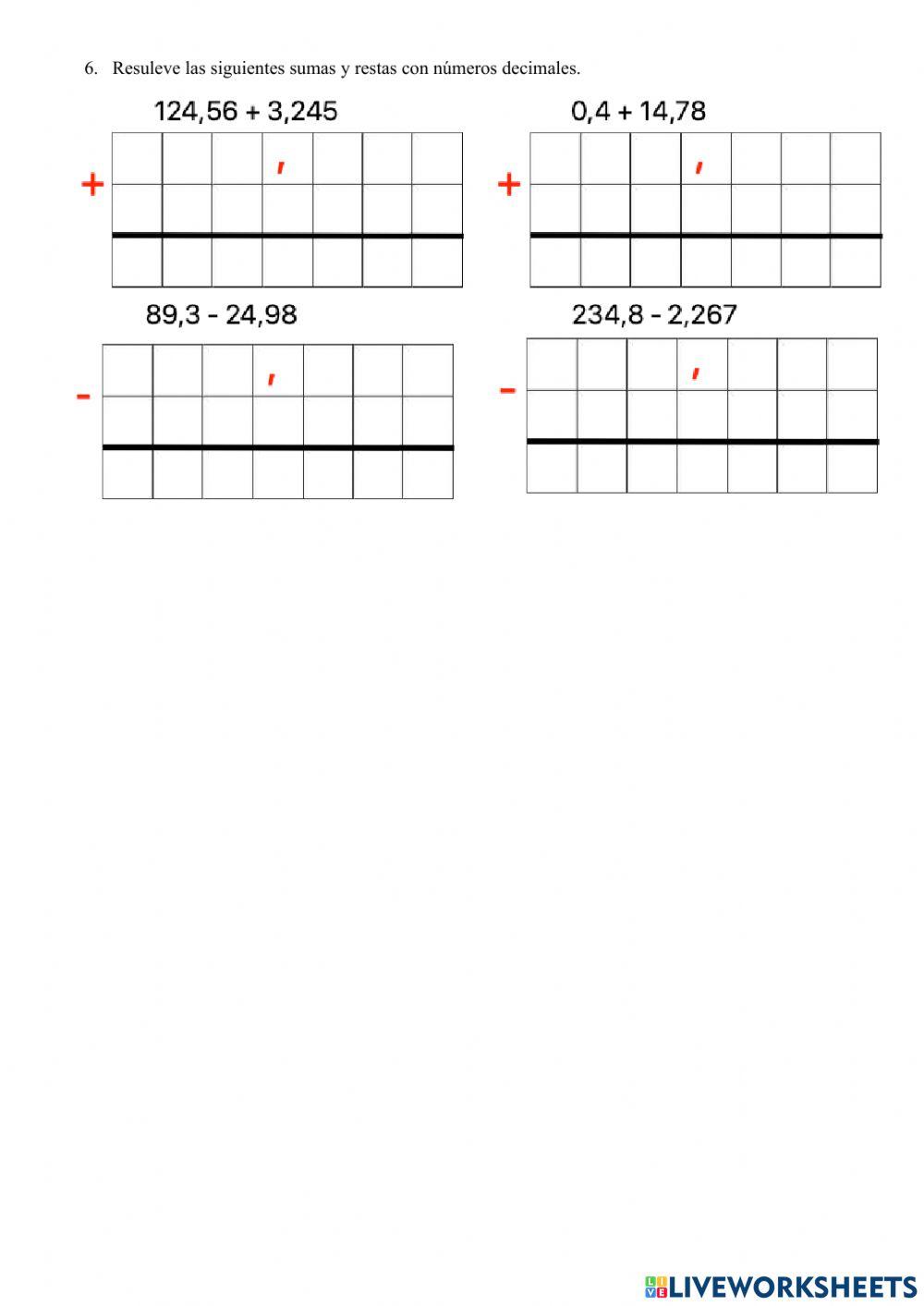 Evaluación 1r bloque Matemática