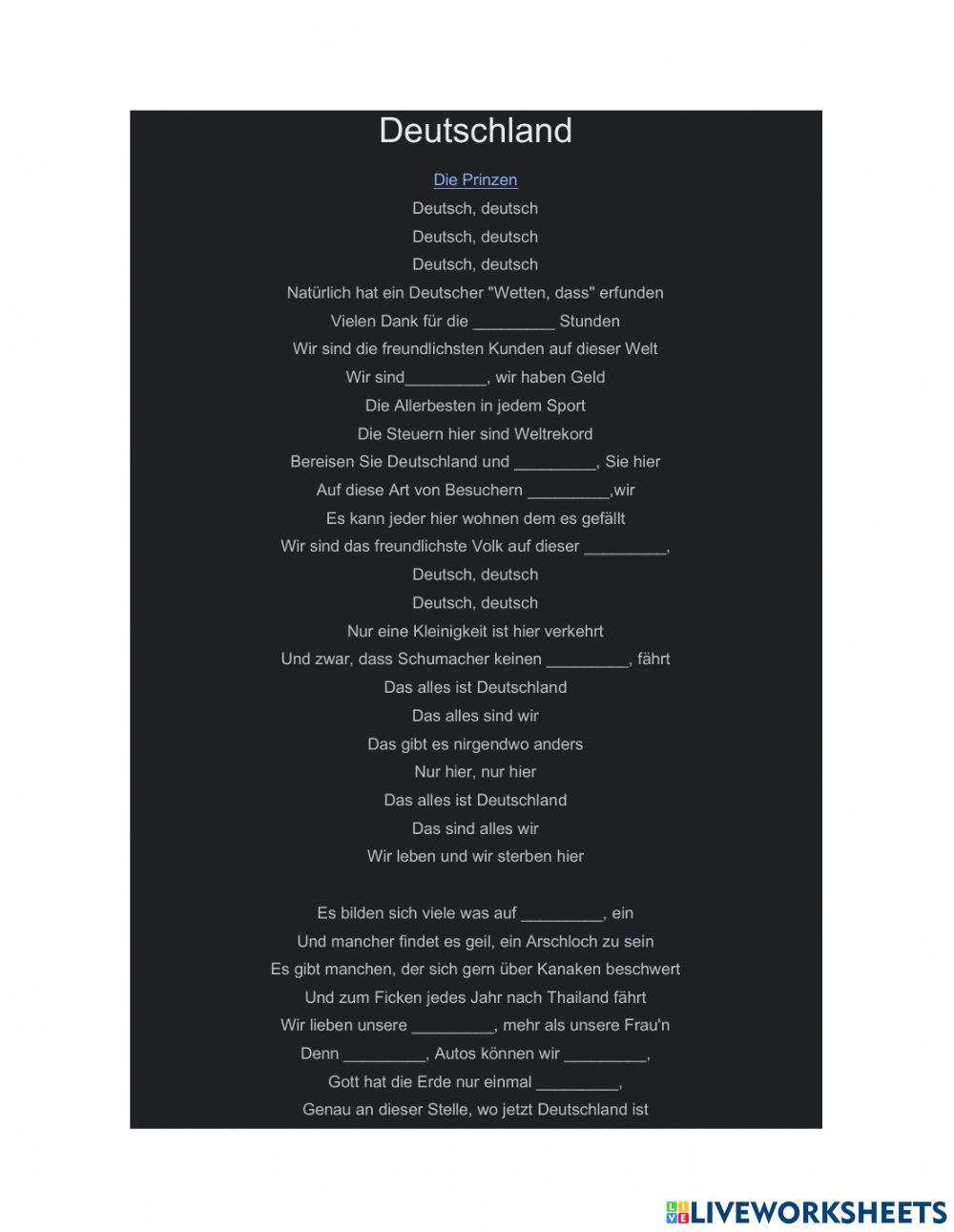 Deutschland (die Prinzen)