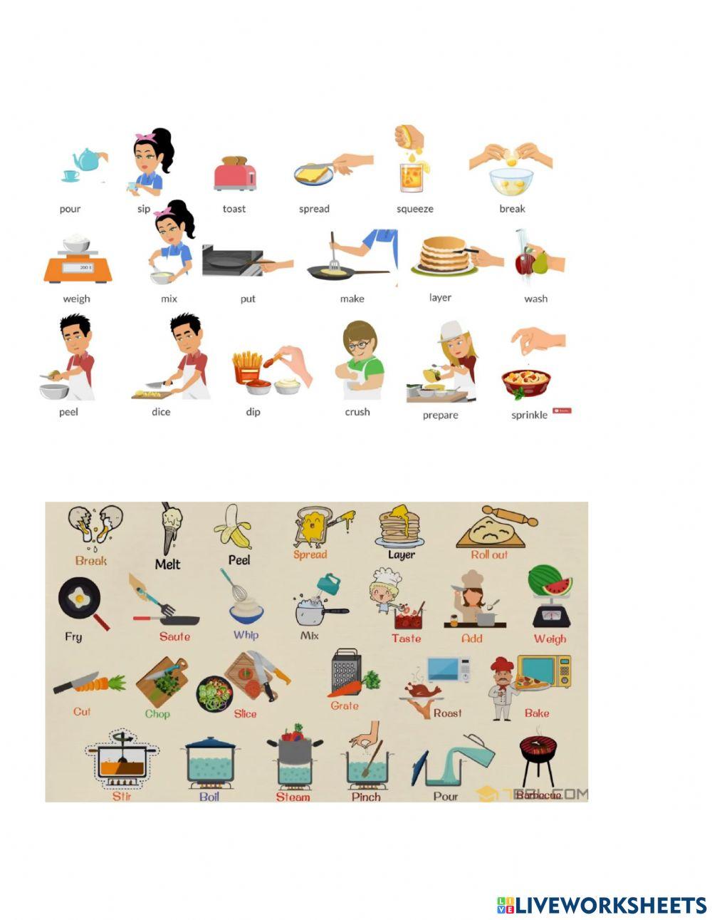 Cooking verbs