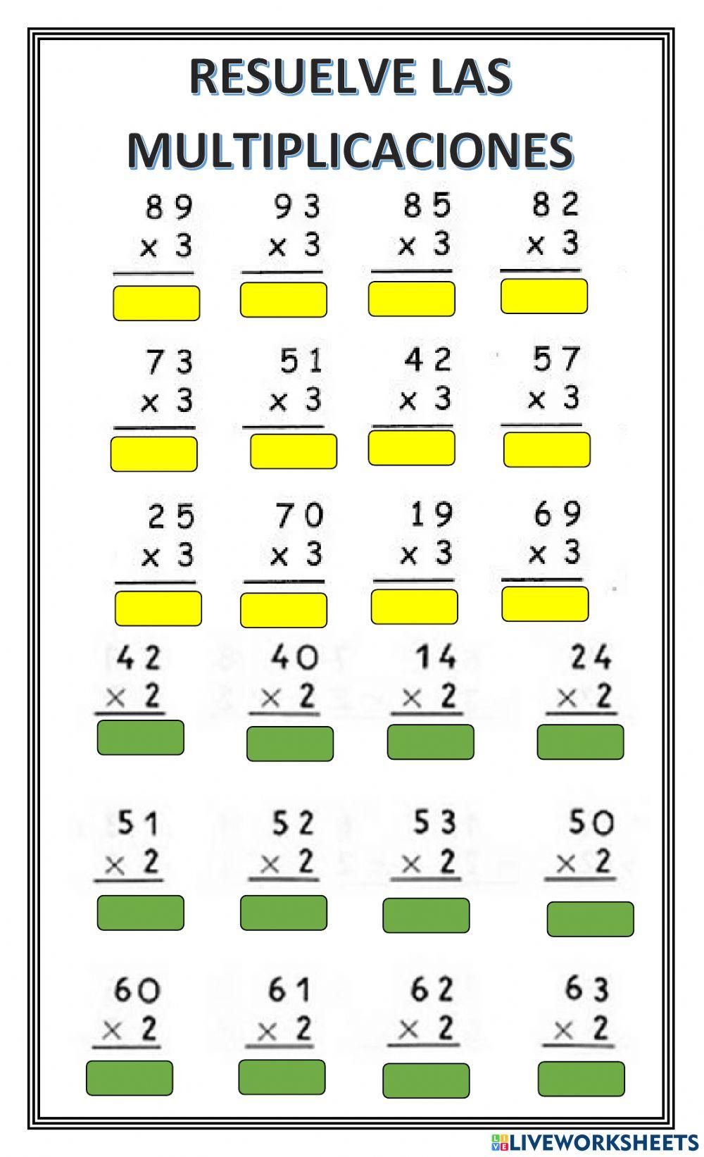 La multiplicación La multiplicación