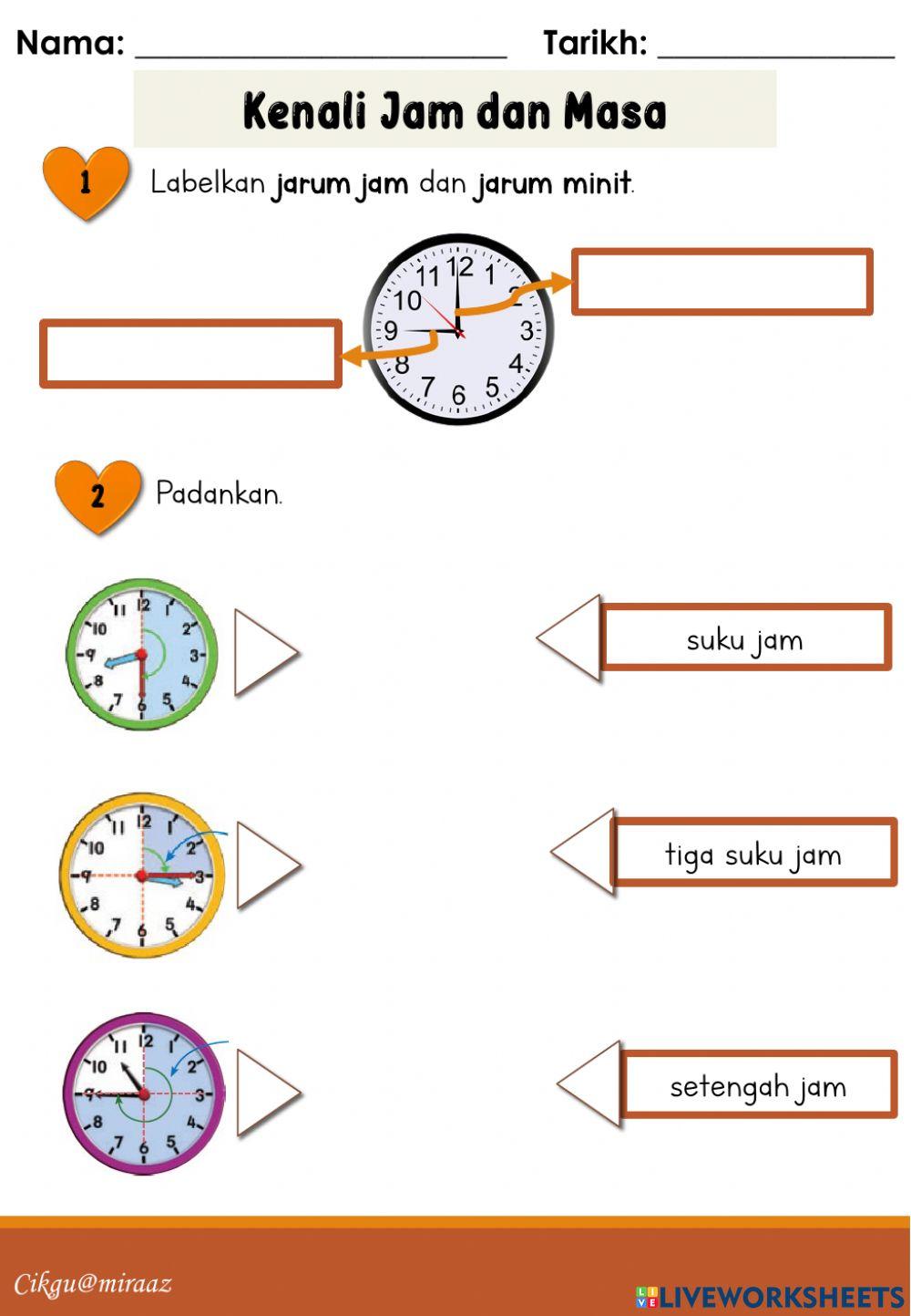 Matematik - Kenali Jam dan Masa