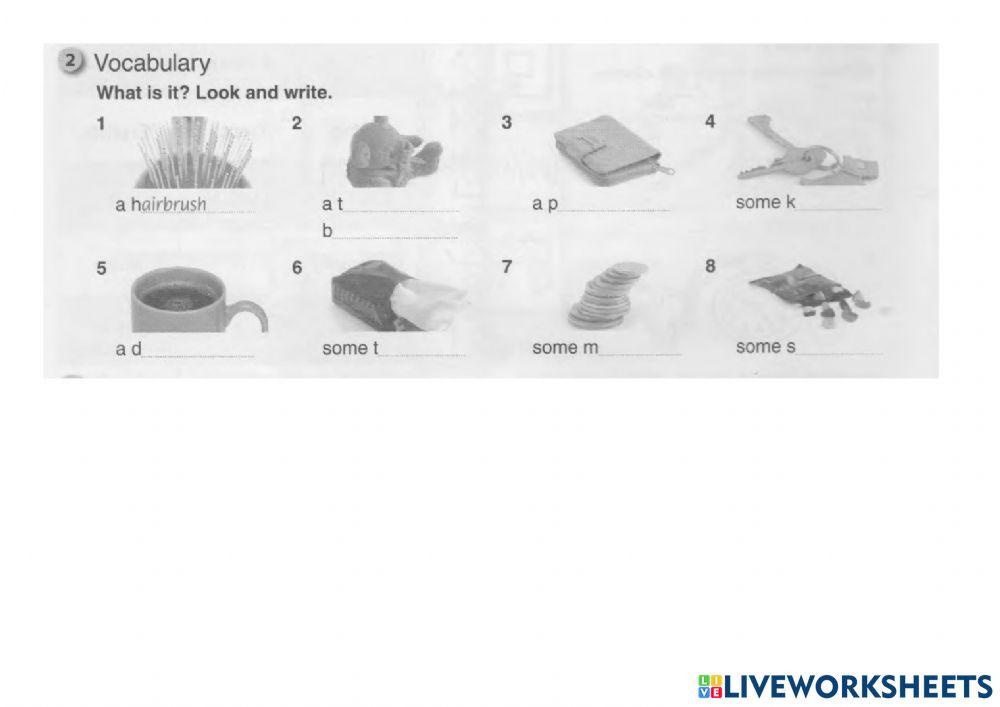 Words on topic My Big School Bag