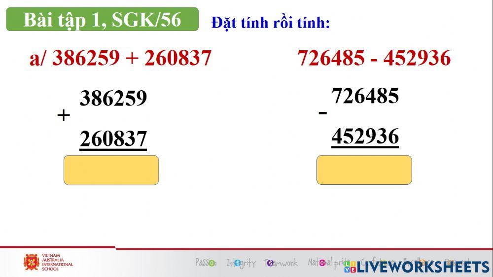Tuần 10 - toán thứ 3 - bài 1