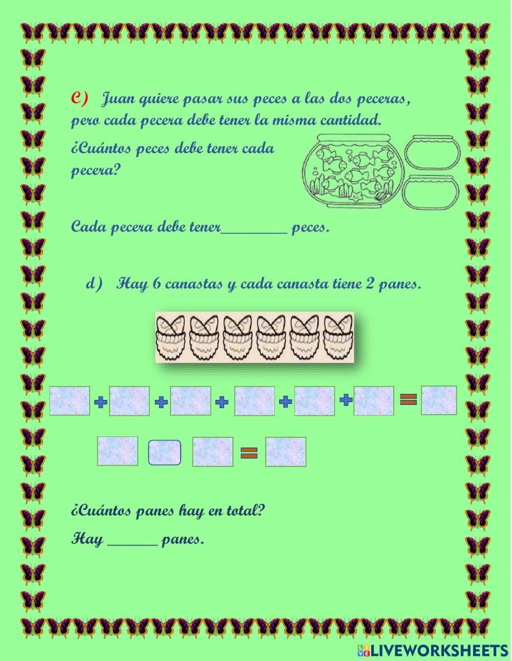 Problemas de multiplicaciòn y divisiòn