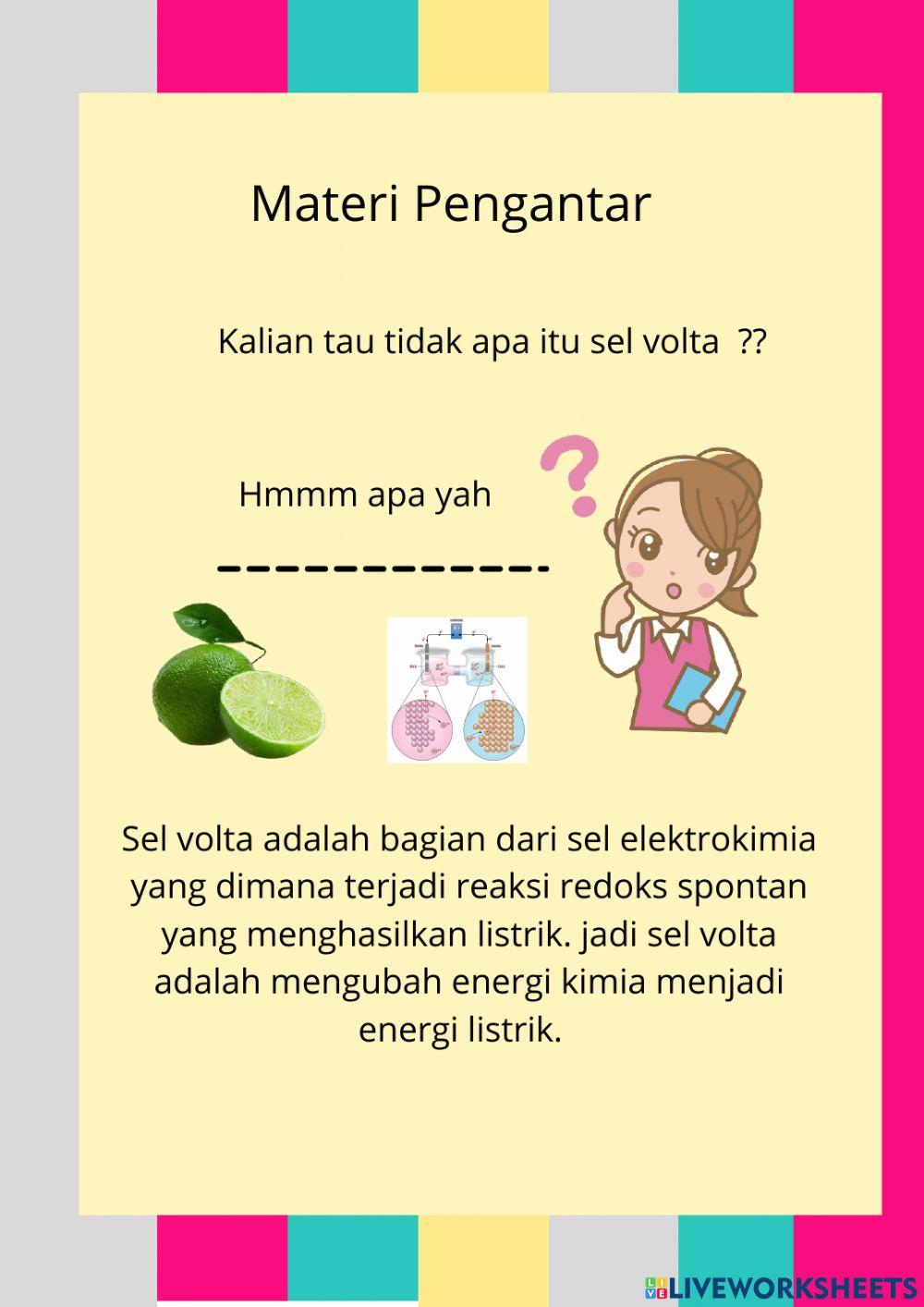 Sel Volta pada Jeruk Nipis