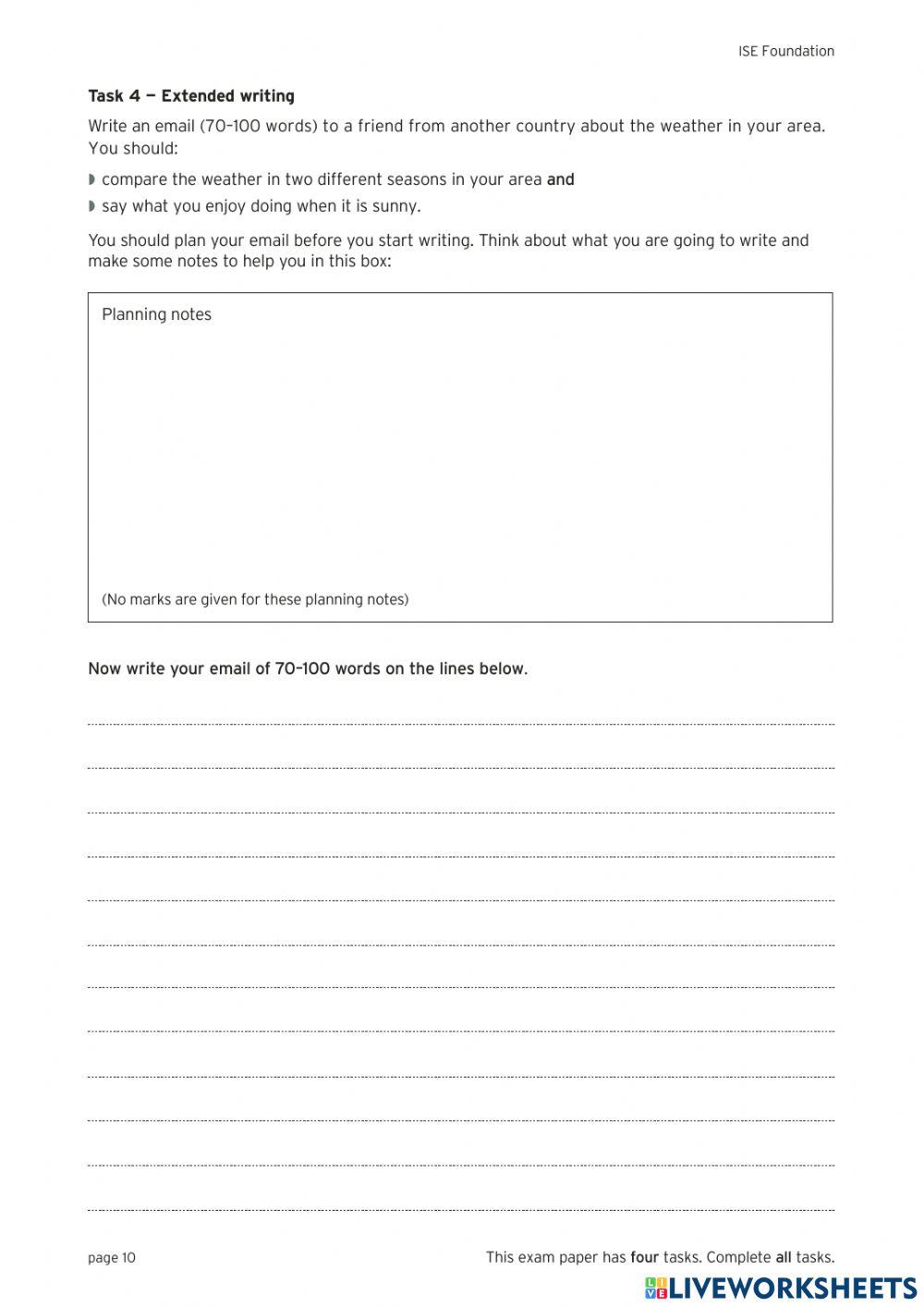 Trinity ISE foundation sample 5