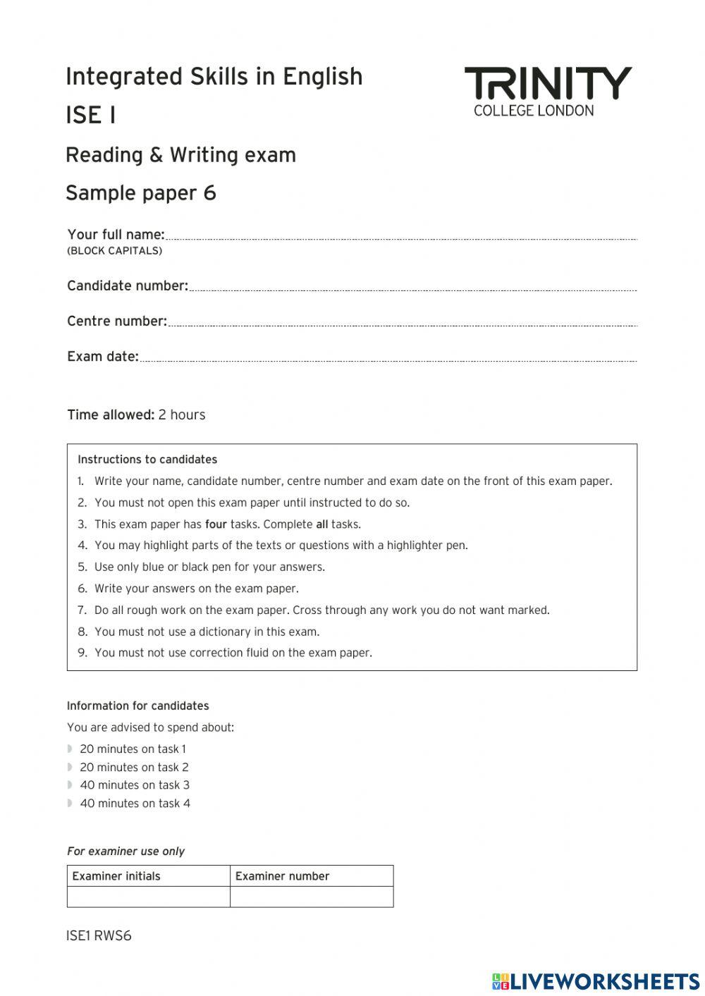 Trinity ise 1 sample 6