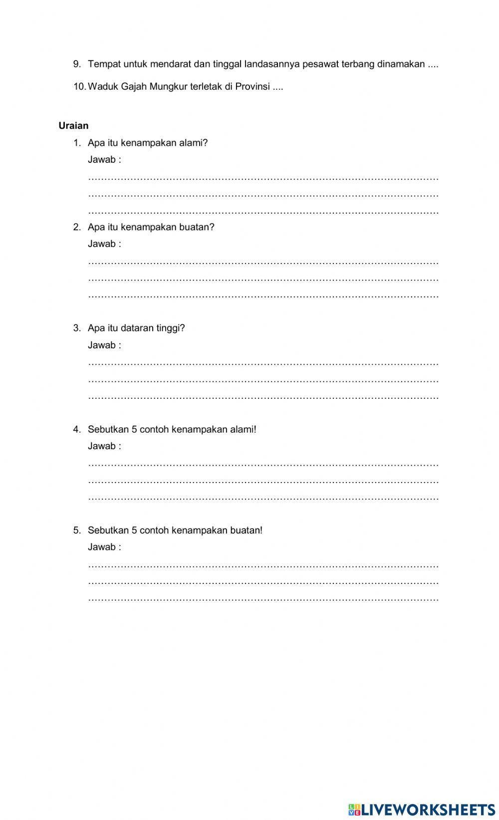 Ulangan - Kenampakan Alam