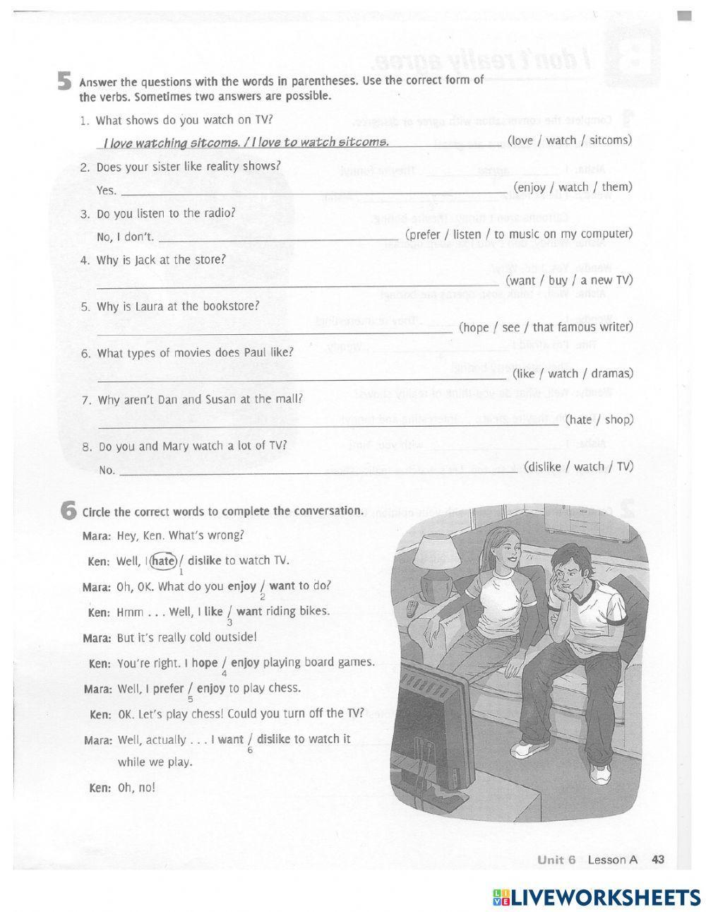 FC2-U6-Verb + Infinitite or Gerund