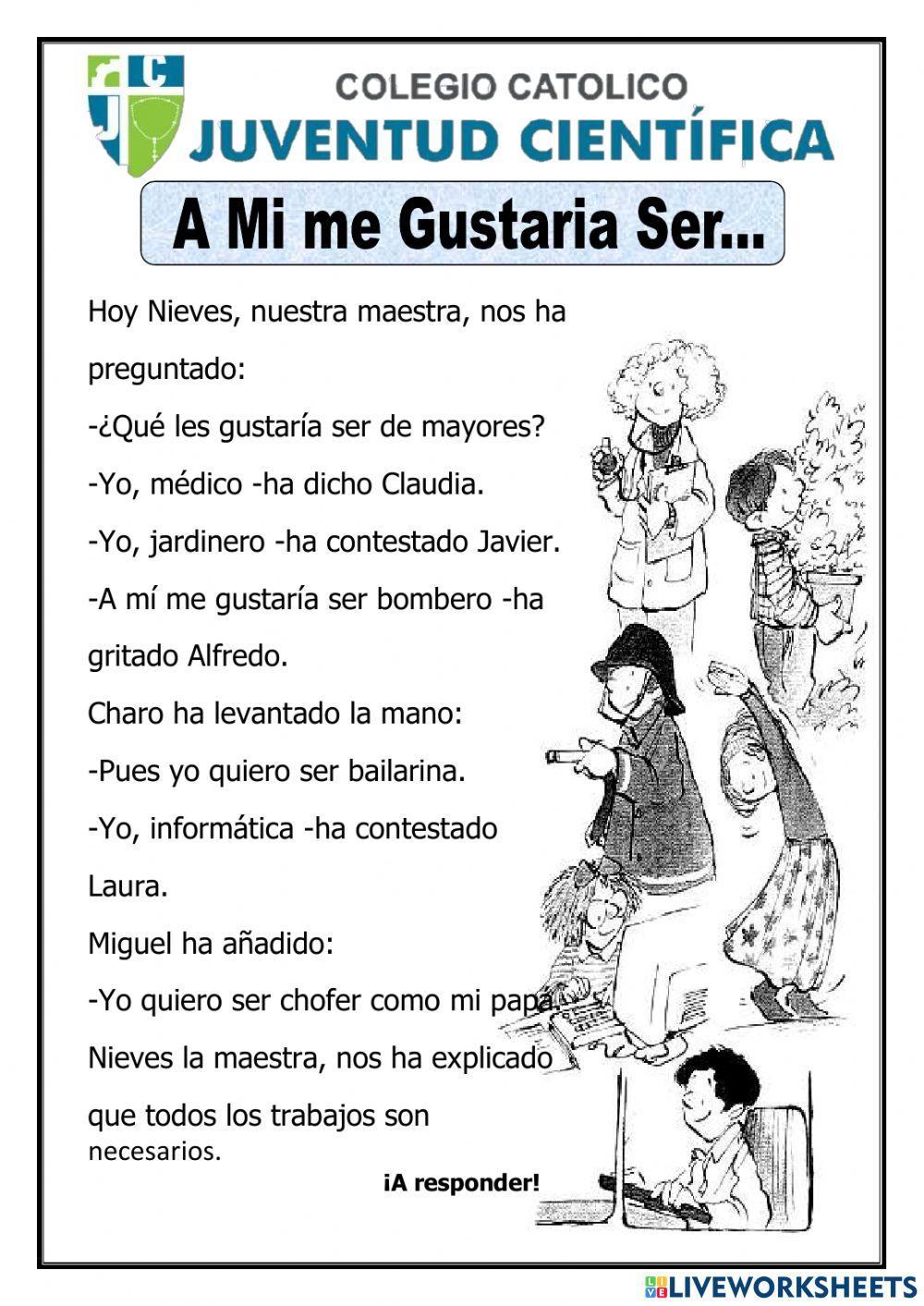 Lectura - a mi me gustaria ser