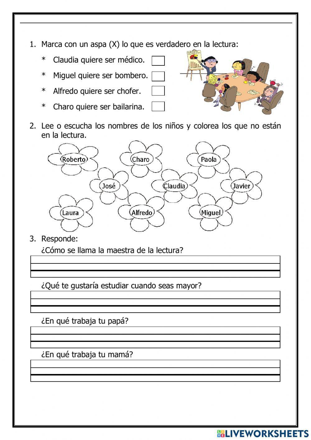 Lectura - a mi me gustaria ser