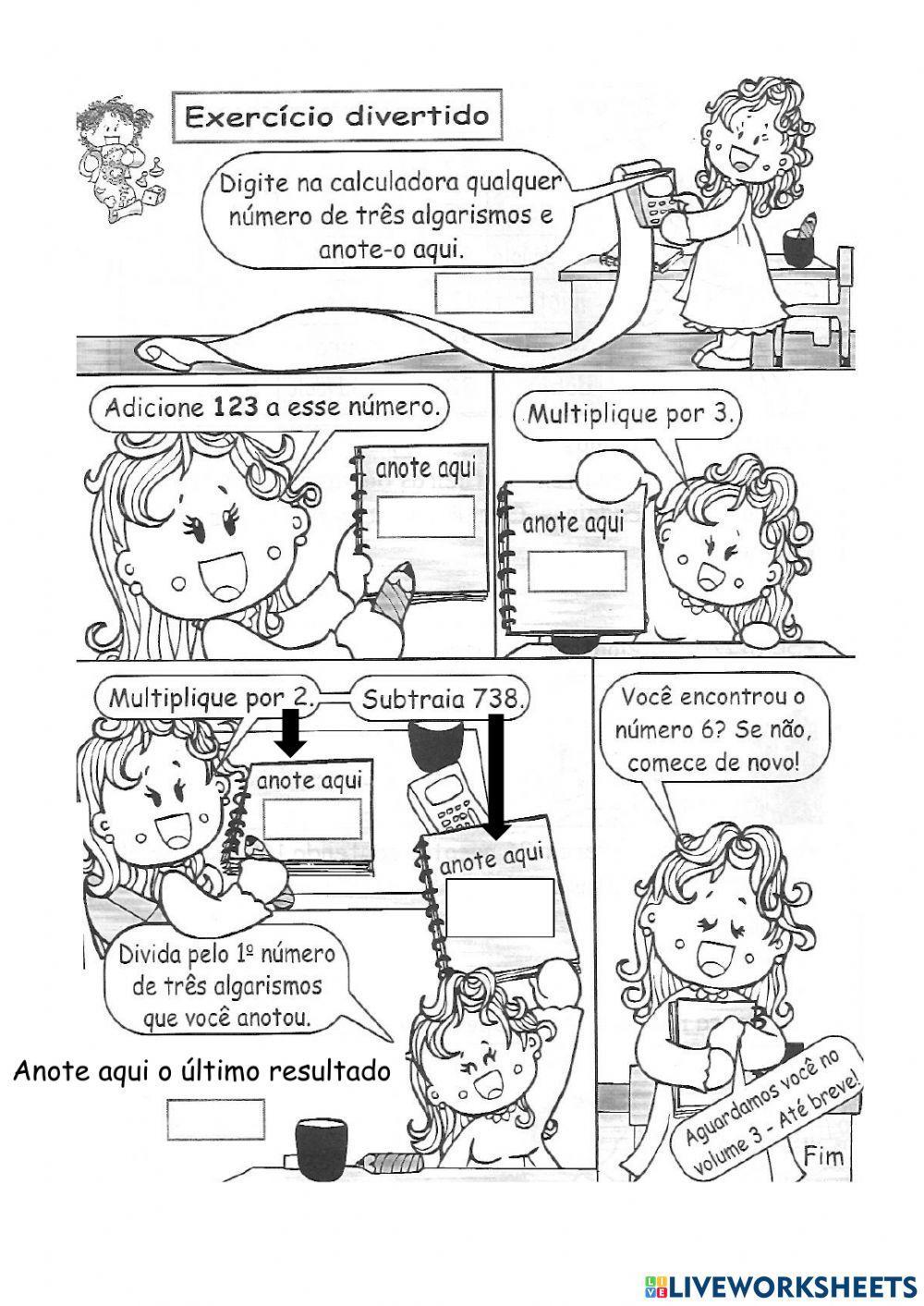 Expressão numérica com 4 operações