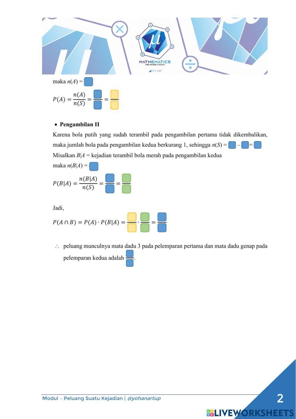 Kejadian Tidak Saling Bebas