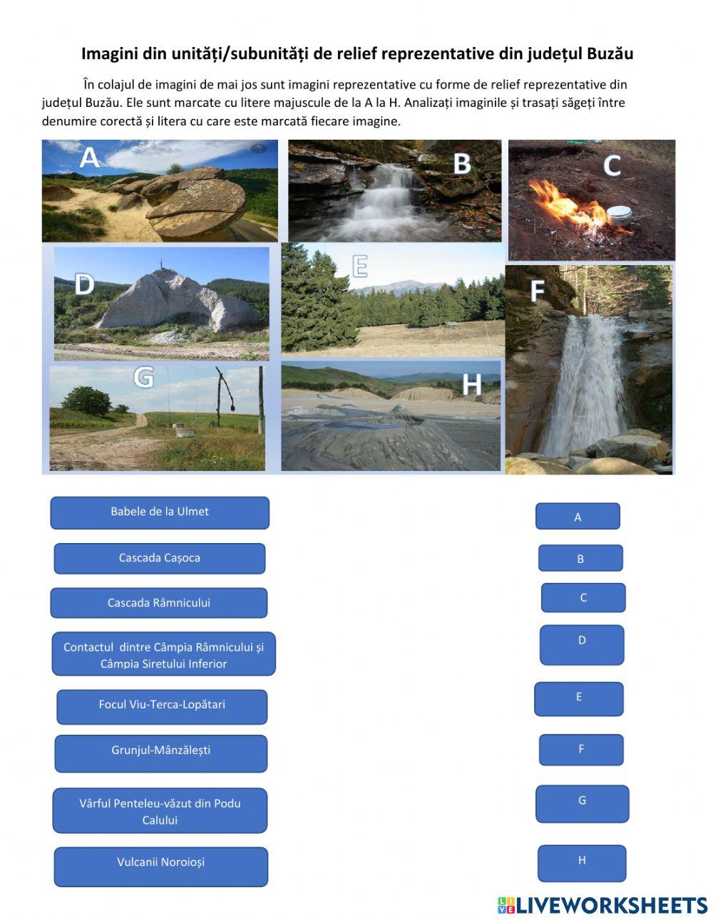 Imagini reprezentative relieful județului Buzău