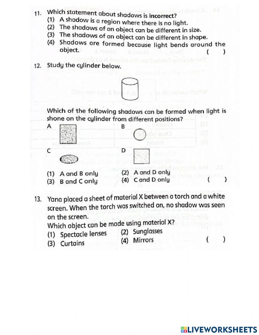 Chapter 3. Light and shadow