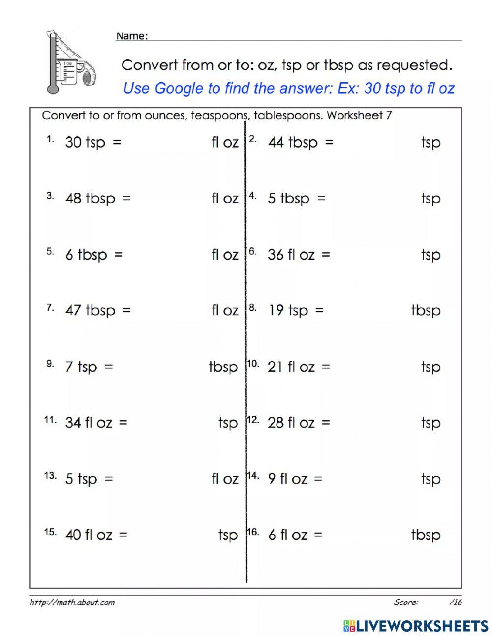 Math online exercise for Special Education | Live Worksheets