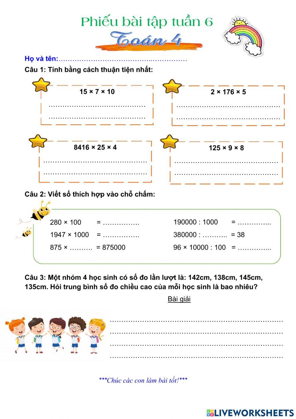 Vui toán cuối tuần