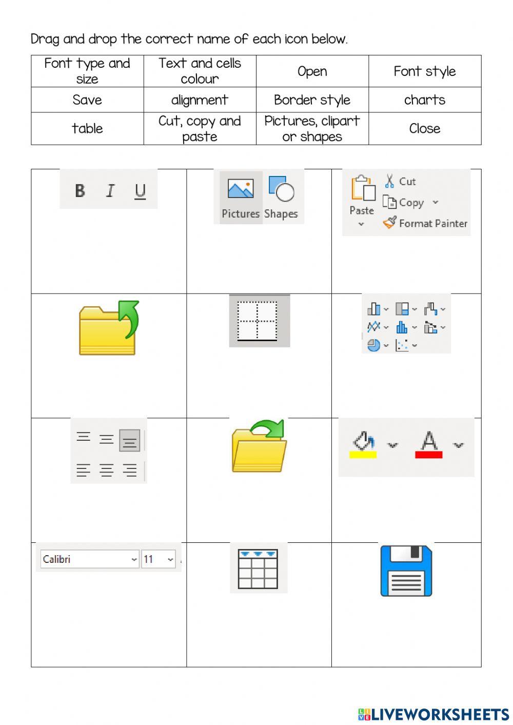 Introduction to ms excel online exercise for live worksheets