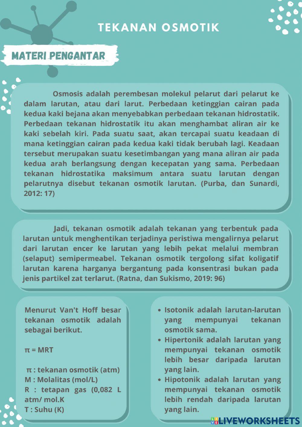 Home Experiment (Tekanan Osmotik)