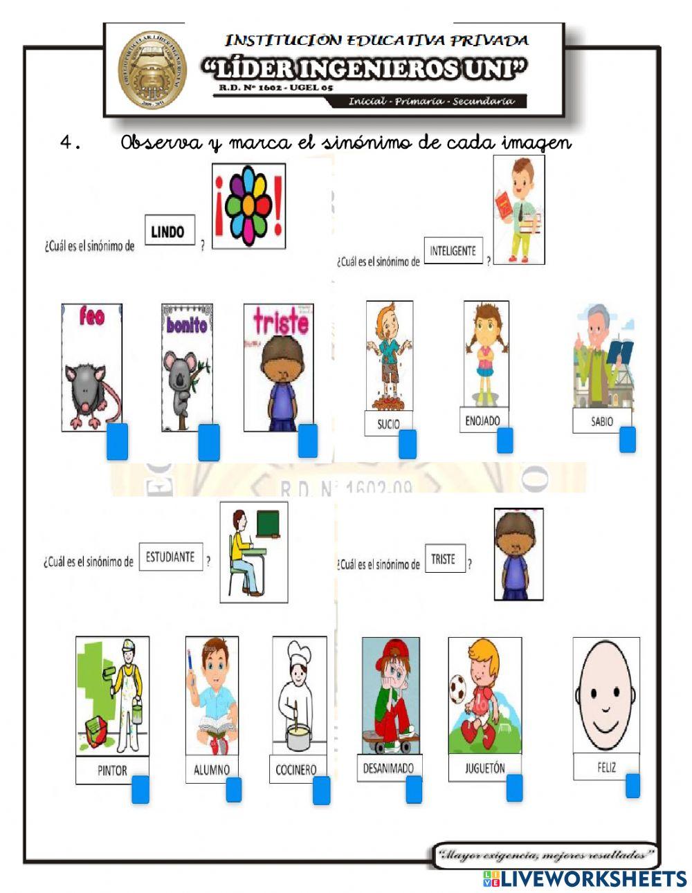 Examen mesual v unidad raz. verbal Examen mesual v unidad raz. verbal
