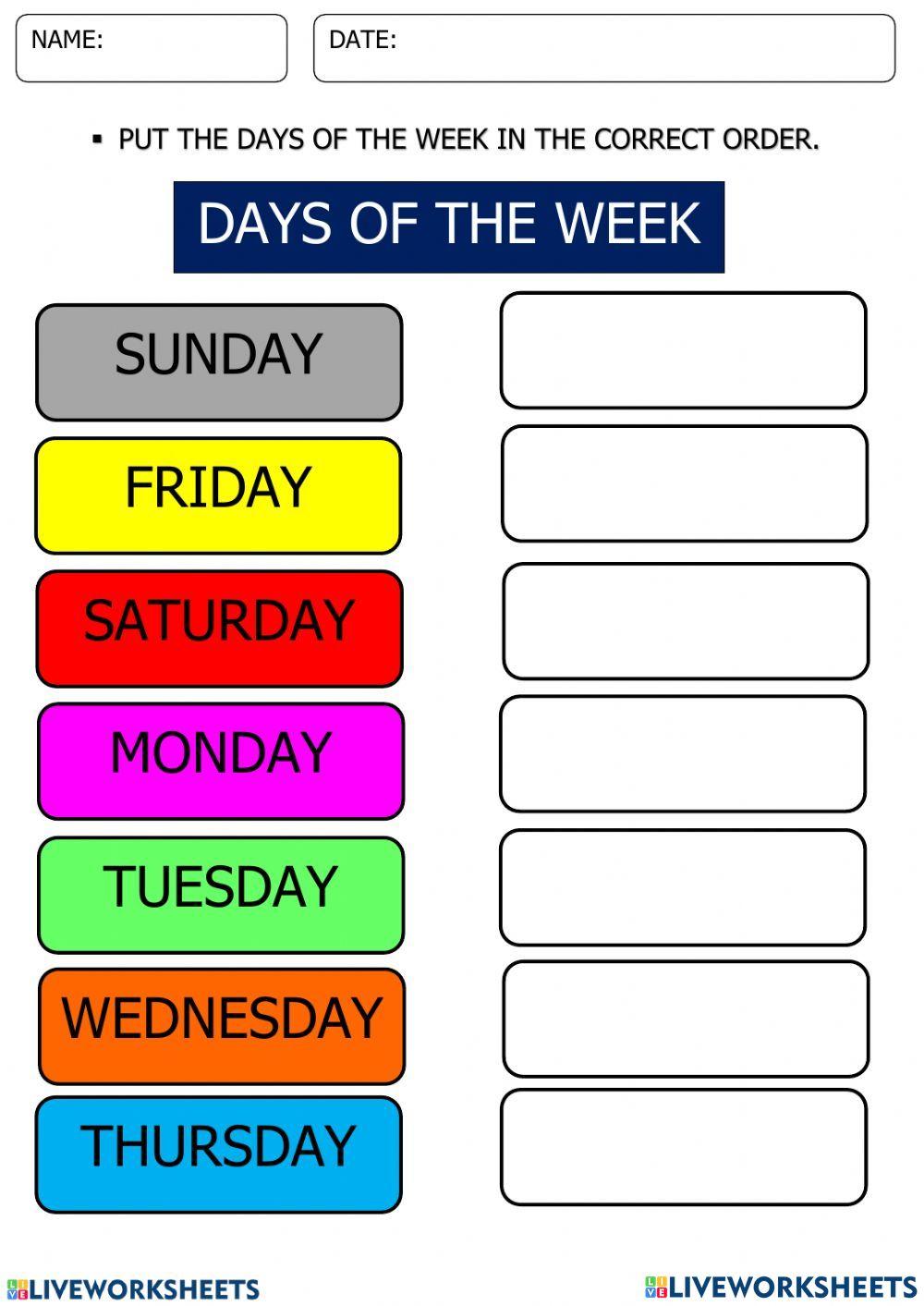 Days of the week
