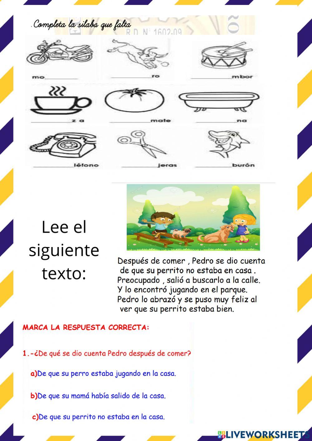 Examen mensual de Razonamiento verbal