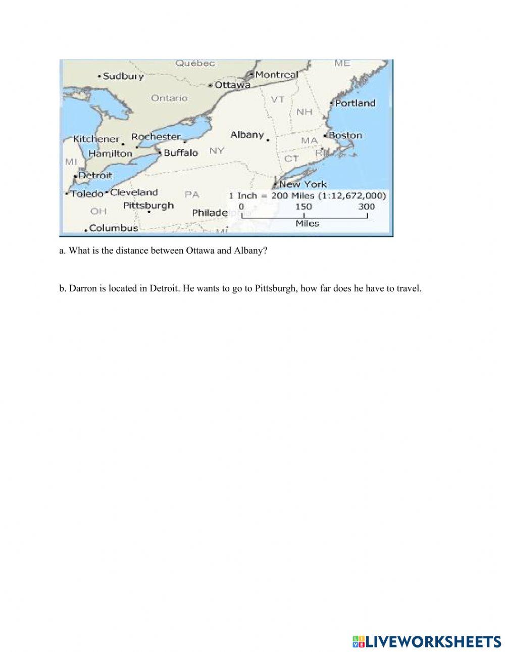 Map Scale Quiz Grade 11