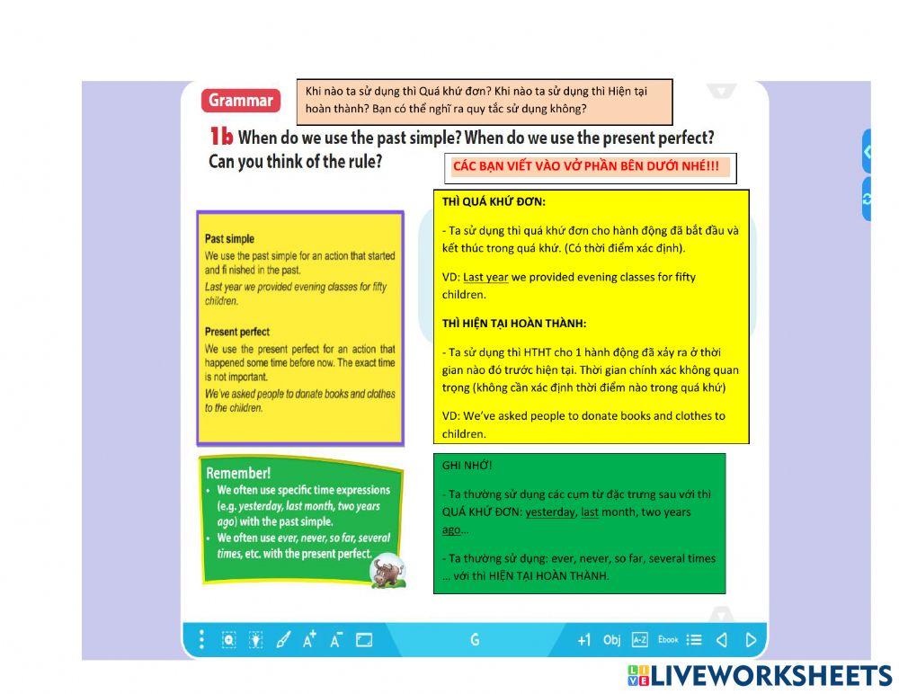 English 7 Unit 3 A closer look 2- 1234