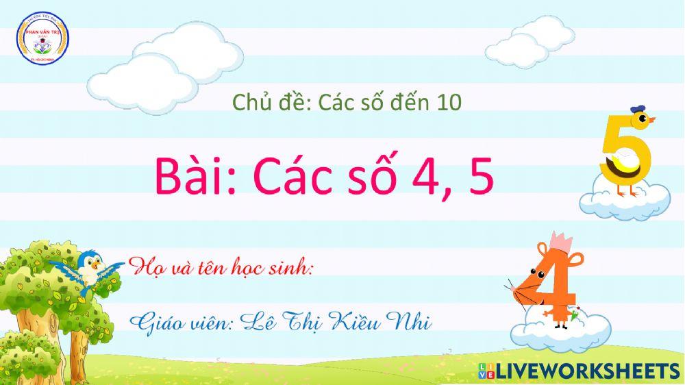 Các số 4,5