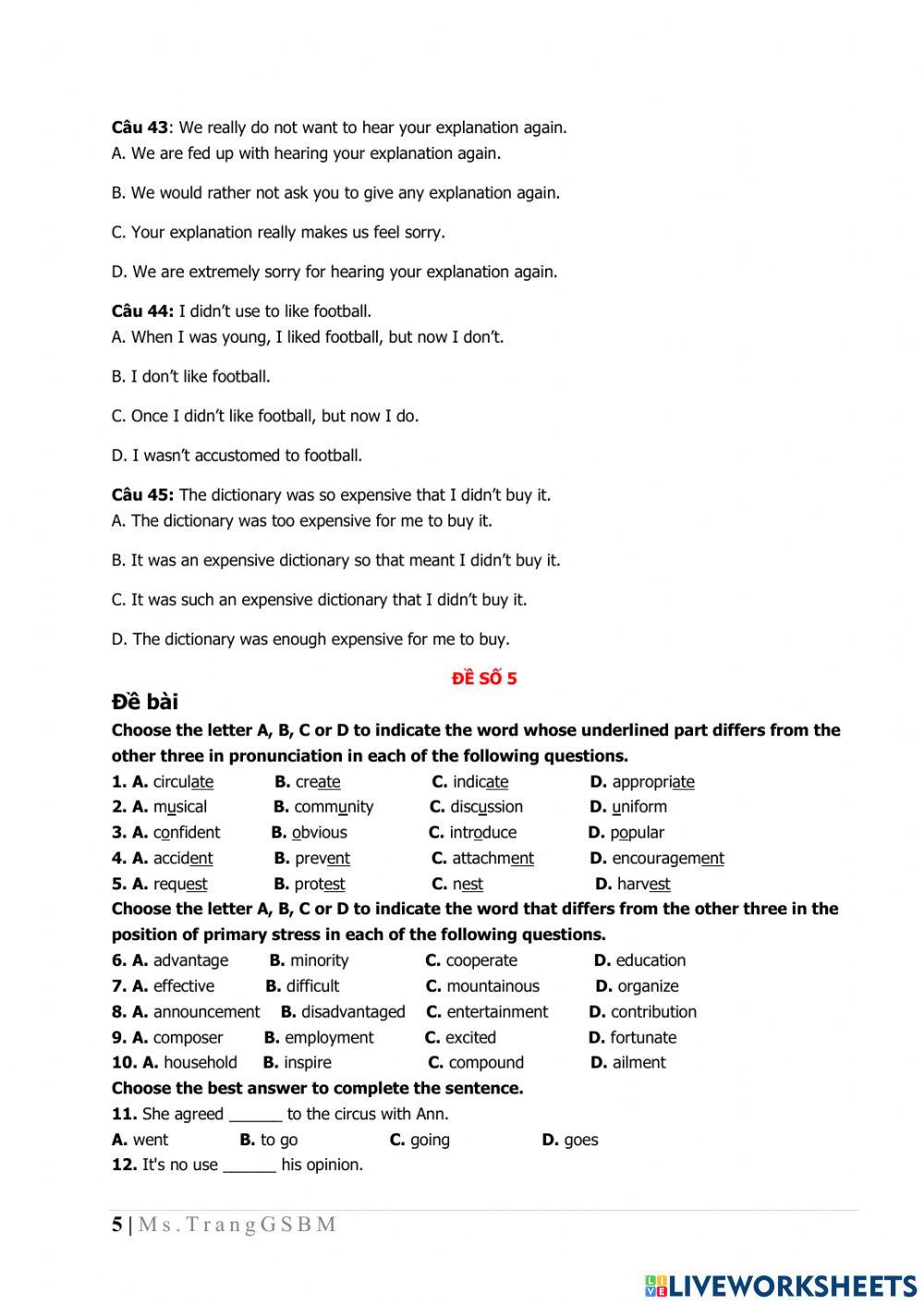 Mid-term test garde 10 P2