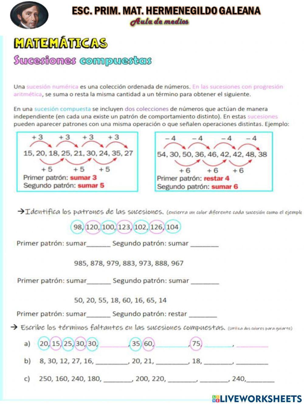 Sucesiones compuestas