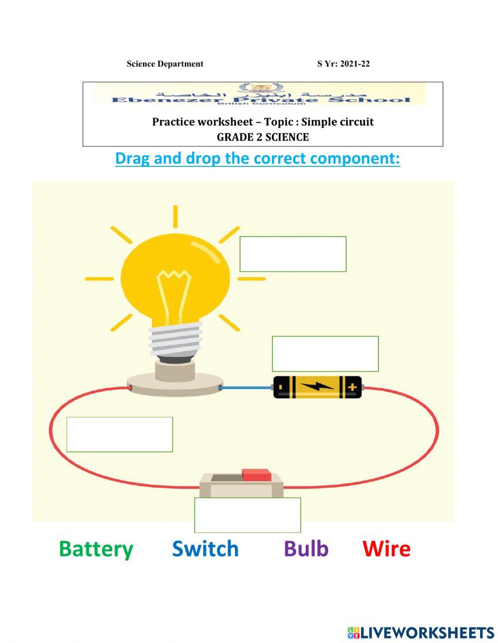 CIRCUIT WORKSHEET - online exercise for | Live Worksheets