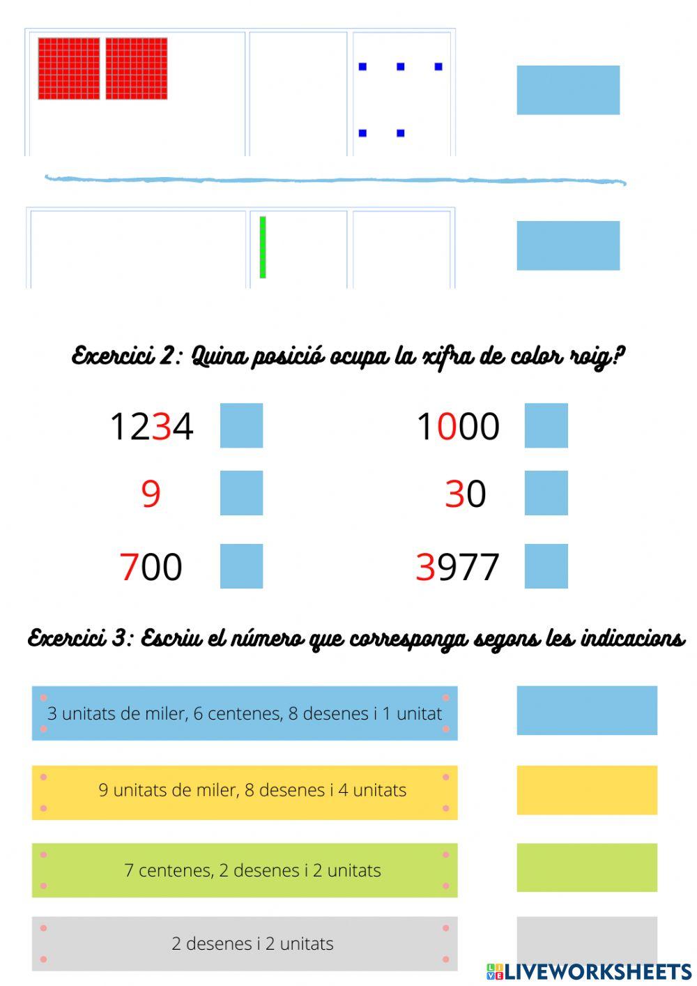 Unitats, desenes i centenes