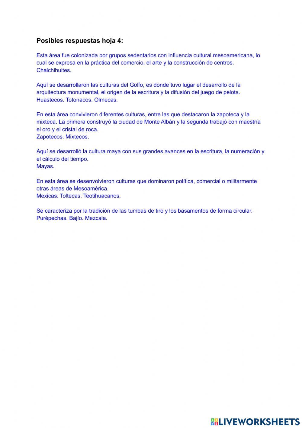 Las áreas culturales del México antiguo.