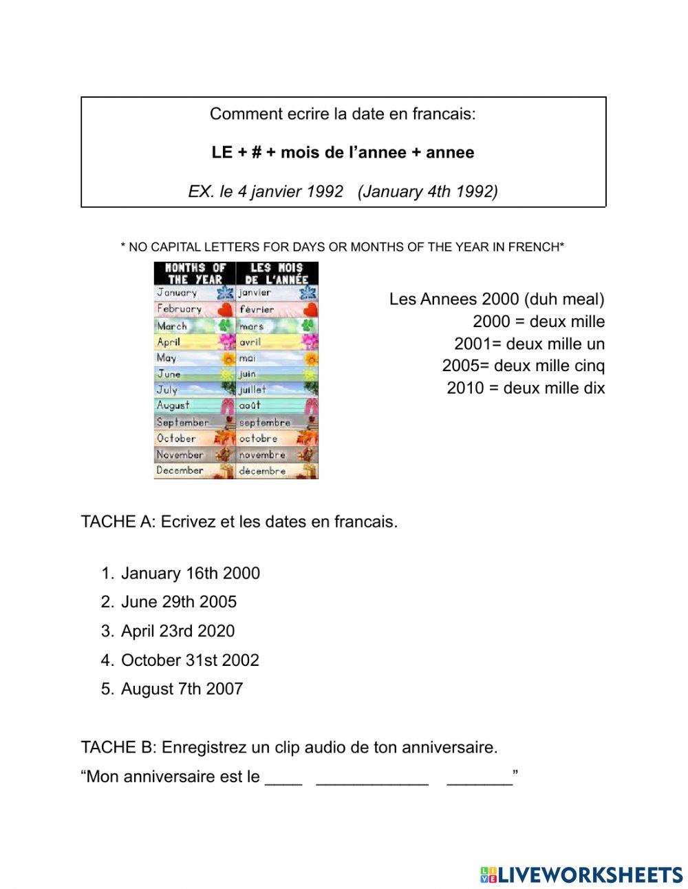 La Date-Mon Anniversaire