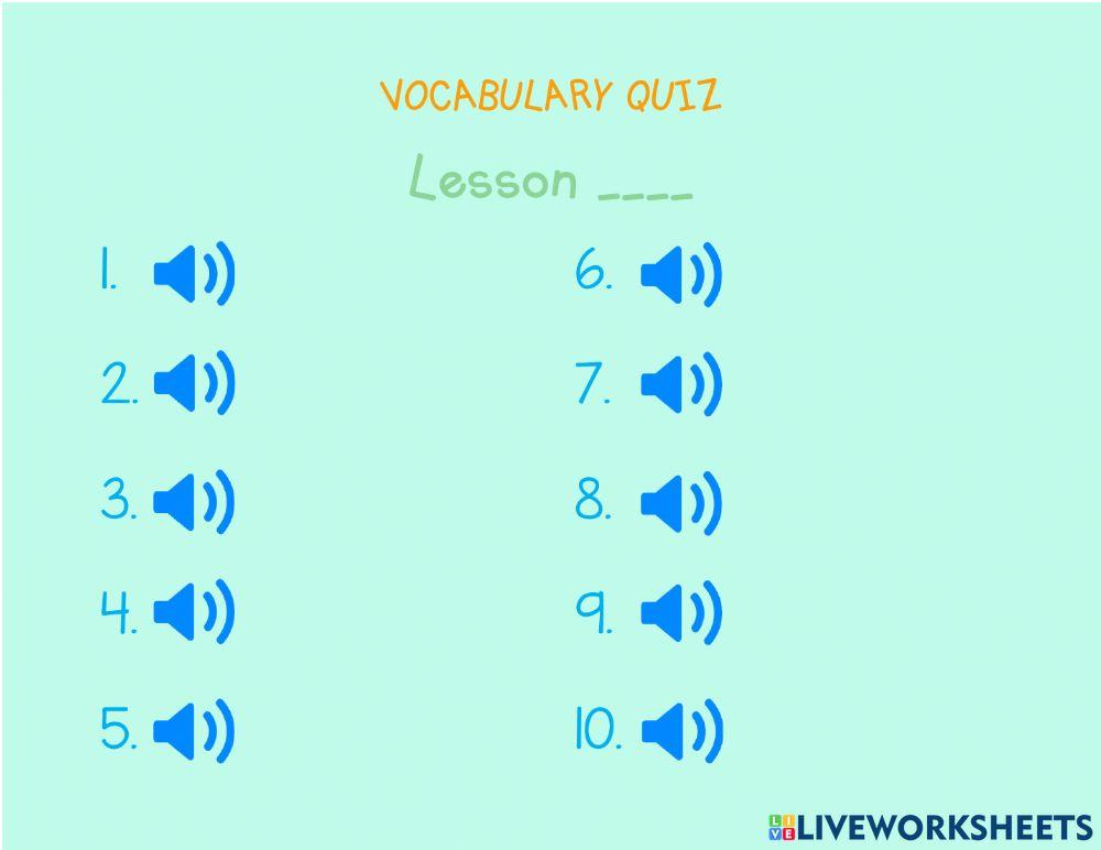 Lesson 4 -Final Quiz- worksheet