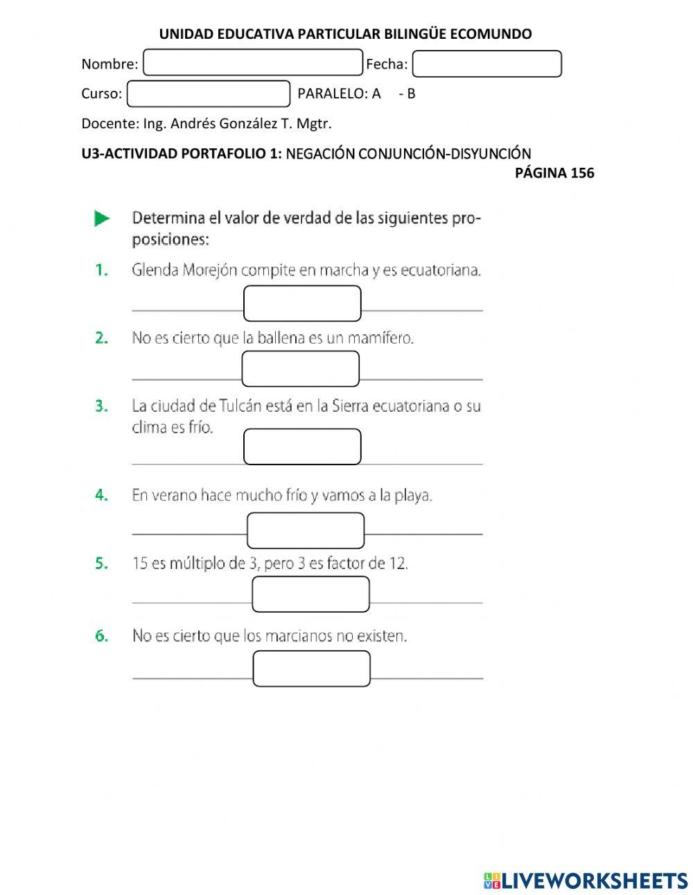 Conjunción disyunción y negación Conjunción disyunción y negación
