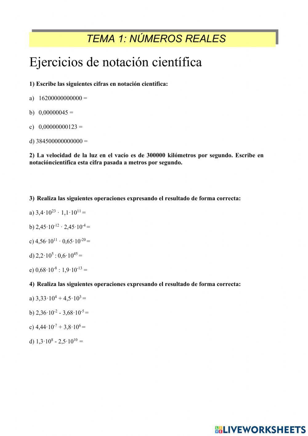 Notación científica