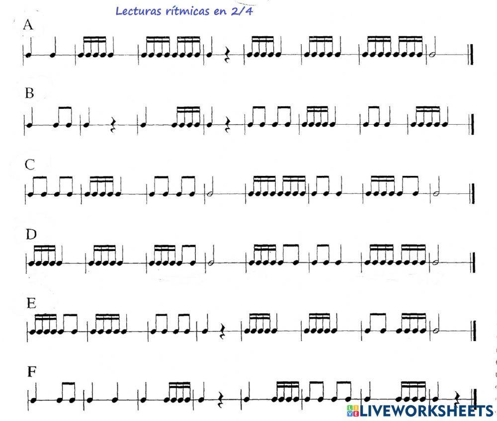 Semicorcheas en pie binario